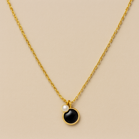 Black Onyx Stone Anti-Tarnish Necklace