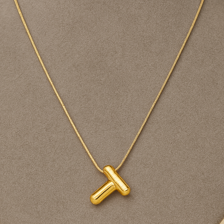Initials Letter "T" Anti Tarnish Necklace