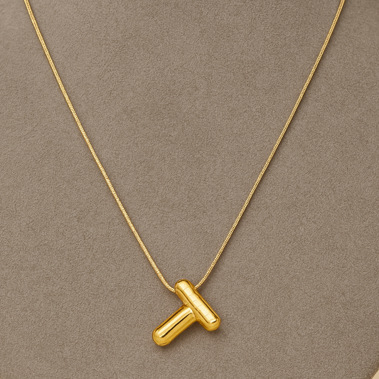 Initials Letter "T" Anti Tarnish Necklace
