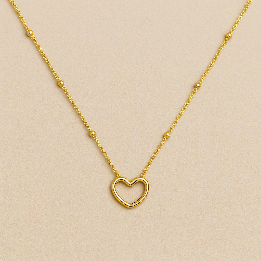 Tewiky Cute Heart  Anti-Tarnish Necklace