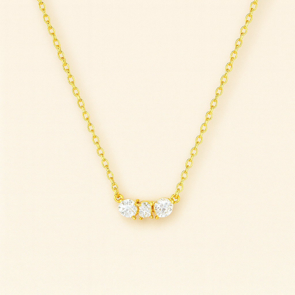 Trio Brilliance Anti-Tarnish Necklace