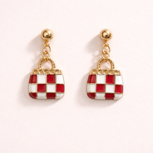 Festive Scarlet Statement Earrings