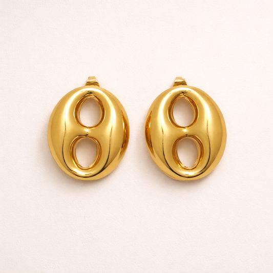18K Gold Plated Lumi Loop Gold Earring