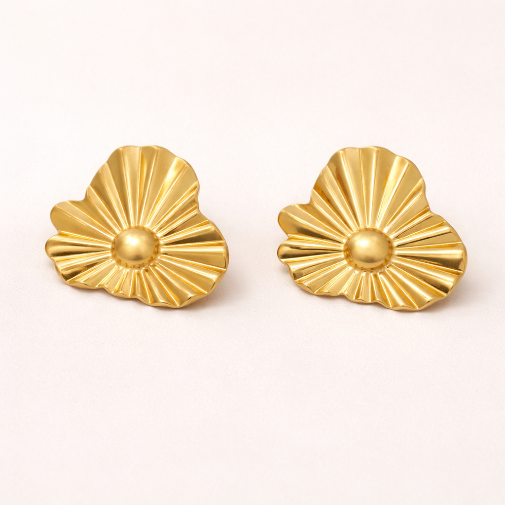 18K Gold Plated Marigold Gleam Stud Earring