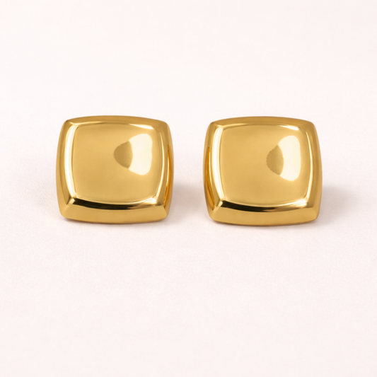 18K Gold Plated Kanak Square Stud Earring