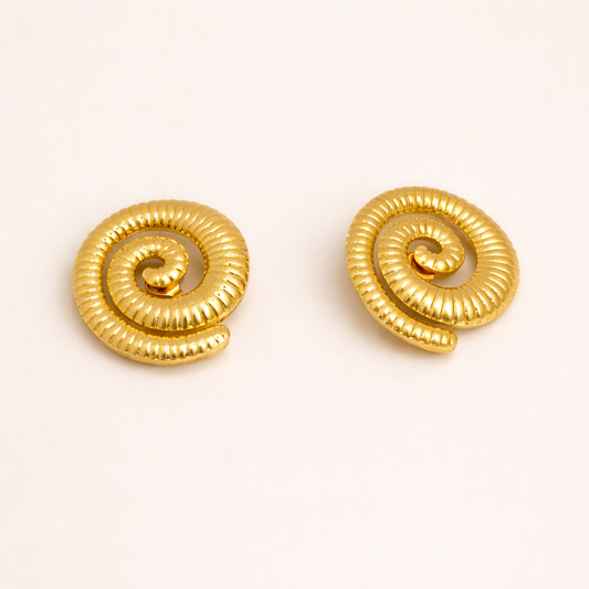 18K Gold Plated Vortex Shine Earrings