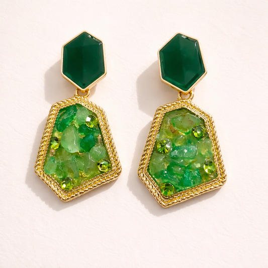 Imperial Green Cascade Earring