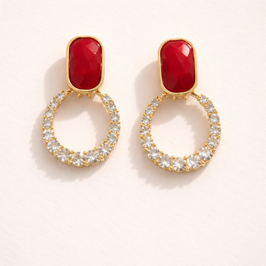 Rosefire Elegance Earring