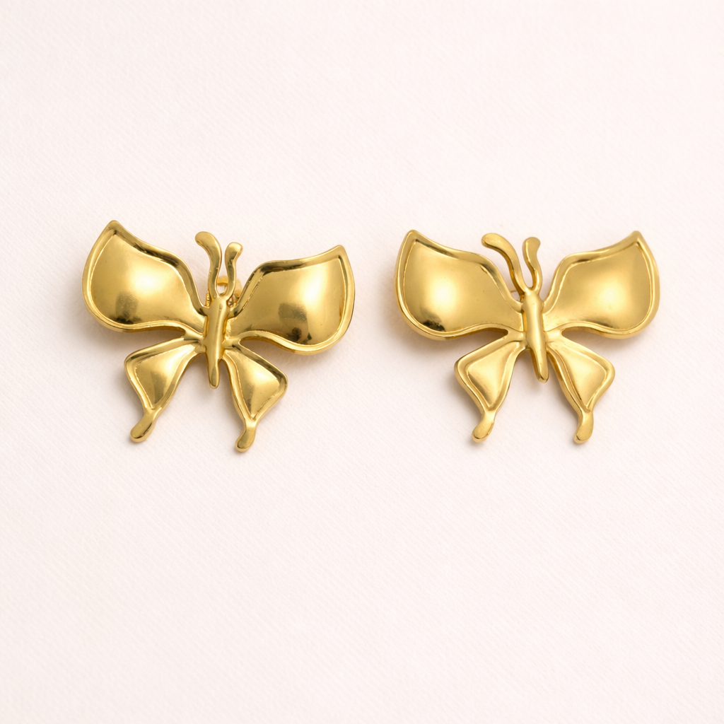 18K Gold Plated Looped Love Studs Earring