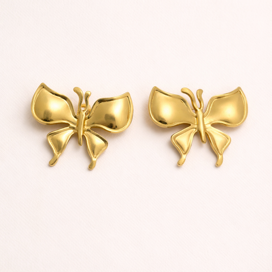 18K Gold Plated Looped Love Studs Earring
