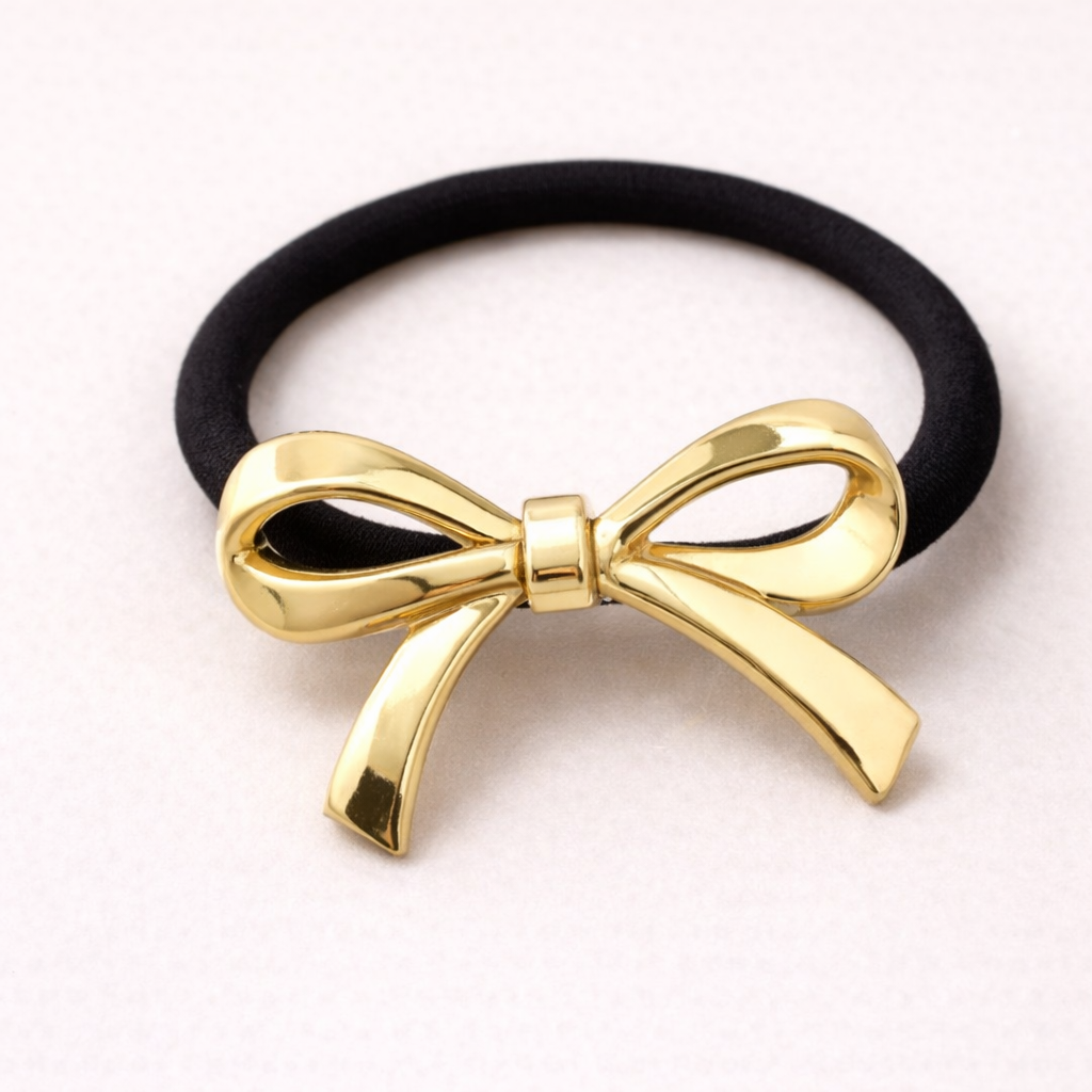 18k Gold Plated Bow Hair Tie