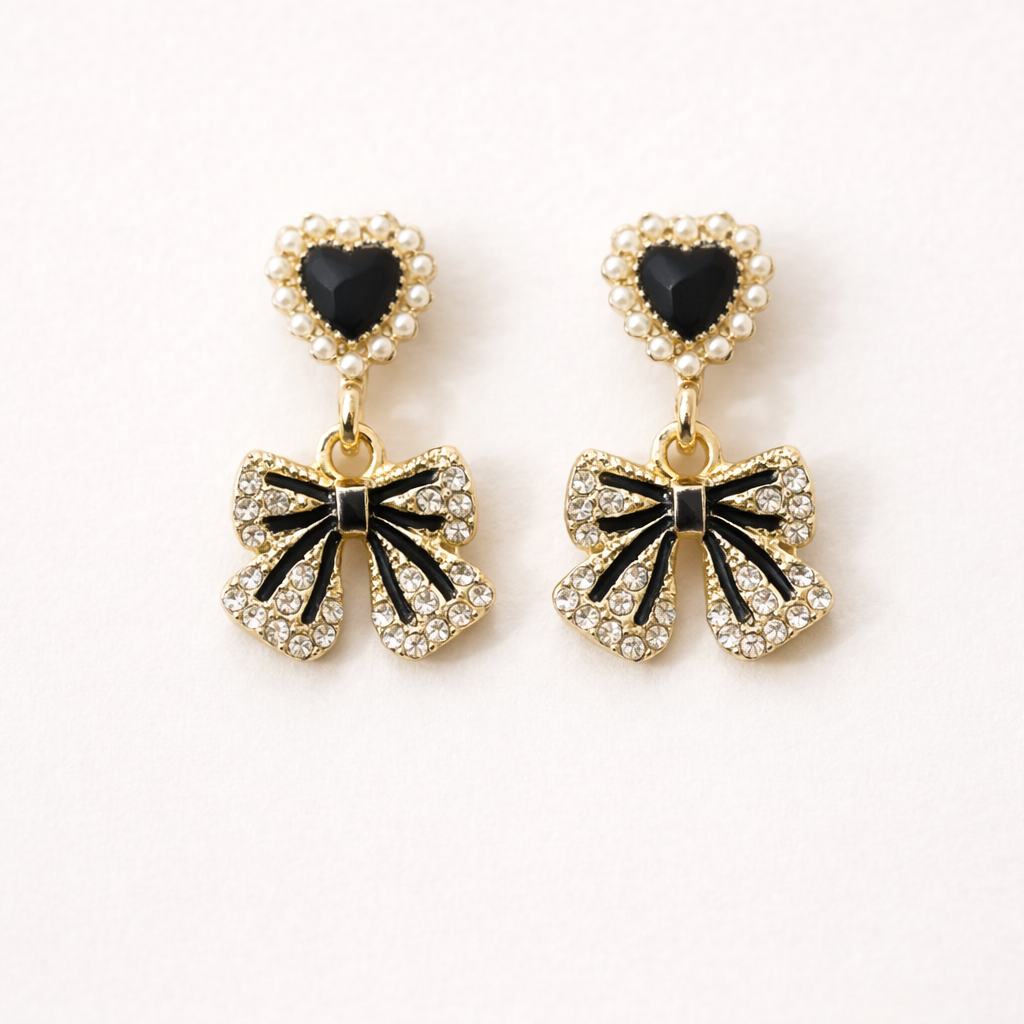 Baddie Bow Drop Earrings