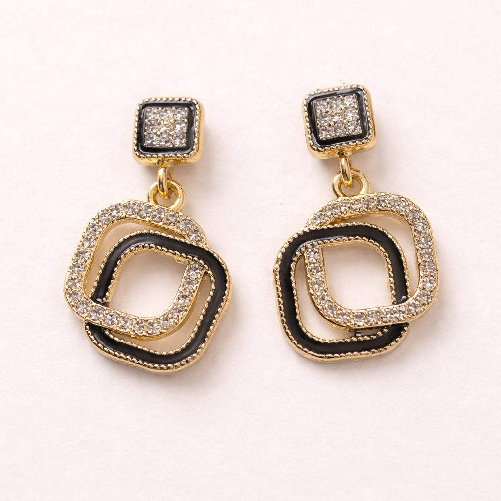 Gilded Matrix Earrings
