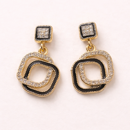 Gilded Matrix Earrings