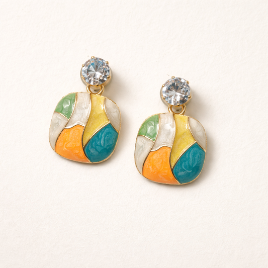 Sterling Square Studs Earring
