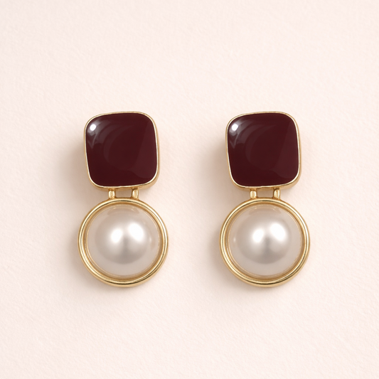 Crimson Elegance Earrings