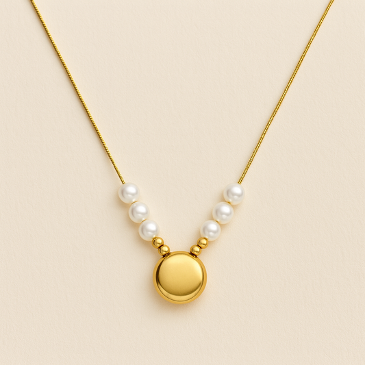 Solara Pearl Pendant Anti-Tarnish Necklace