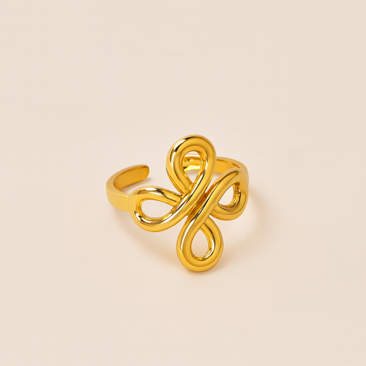 18K Gold Plated Infinity Embrace Ring