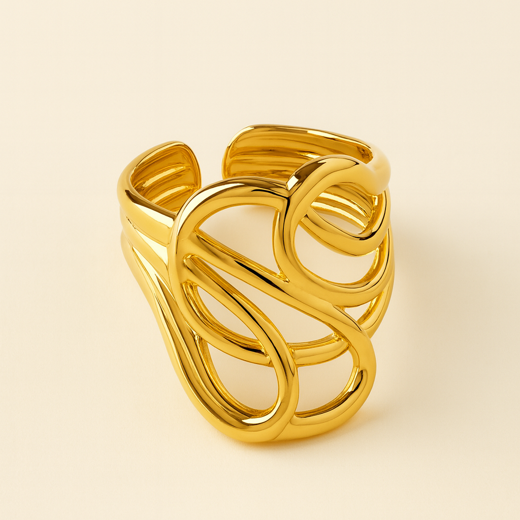 18K Gold Plated Oro Knot Ring
