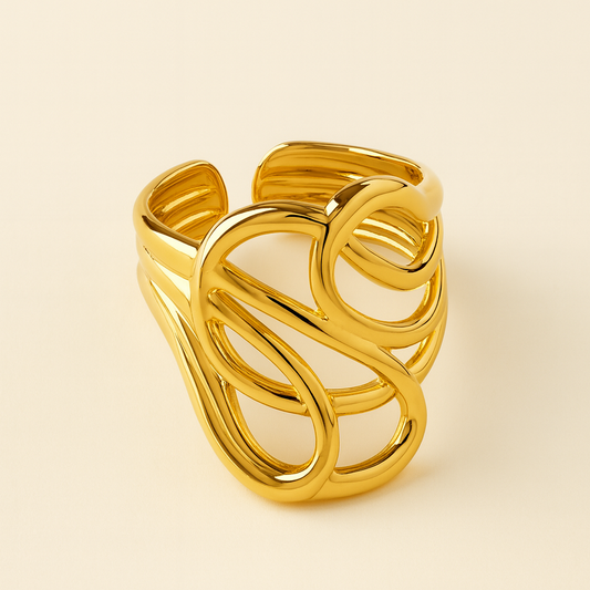 18K Gold Plated Oro Knot Ring