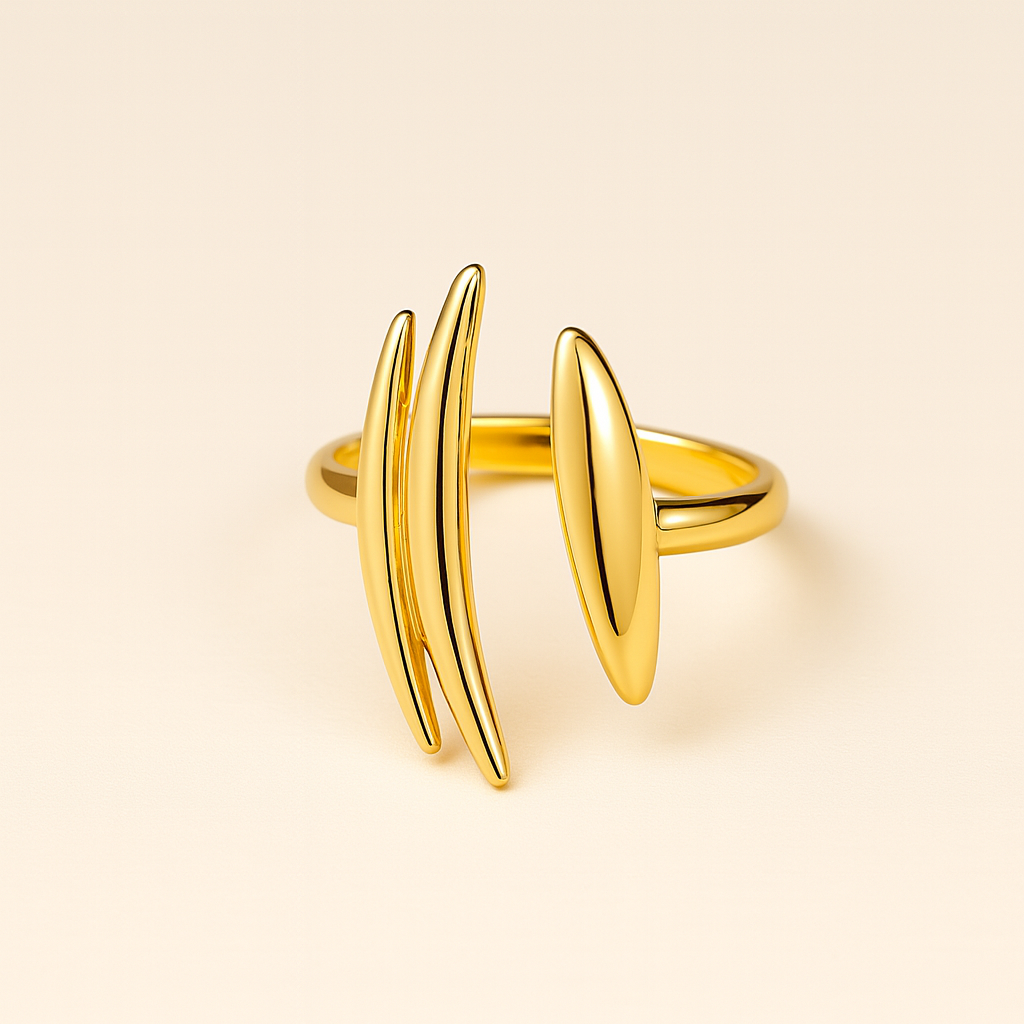 18K Gold Plated Cosmic Flow Ring