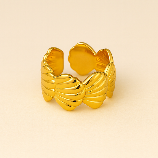 18K Gold Plated Soul Spiral Ring