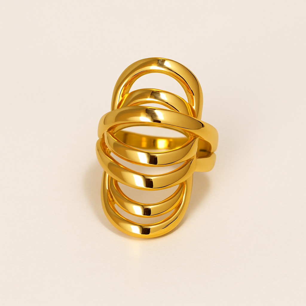 18K Gold Plated Florin Ring