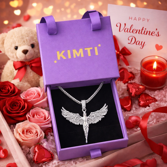 Men - Angel Wings Pendant Silver Necklace