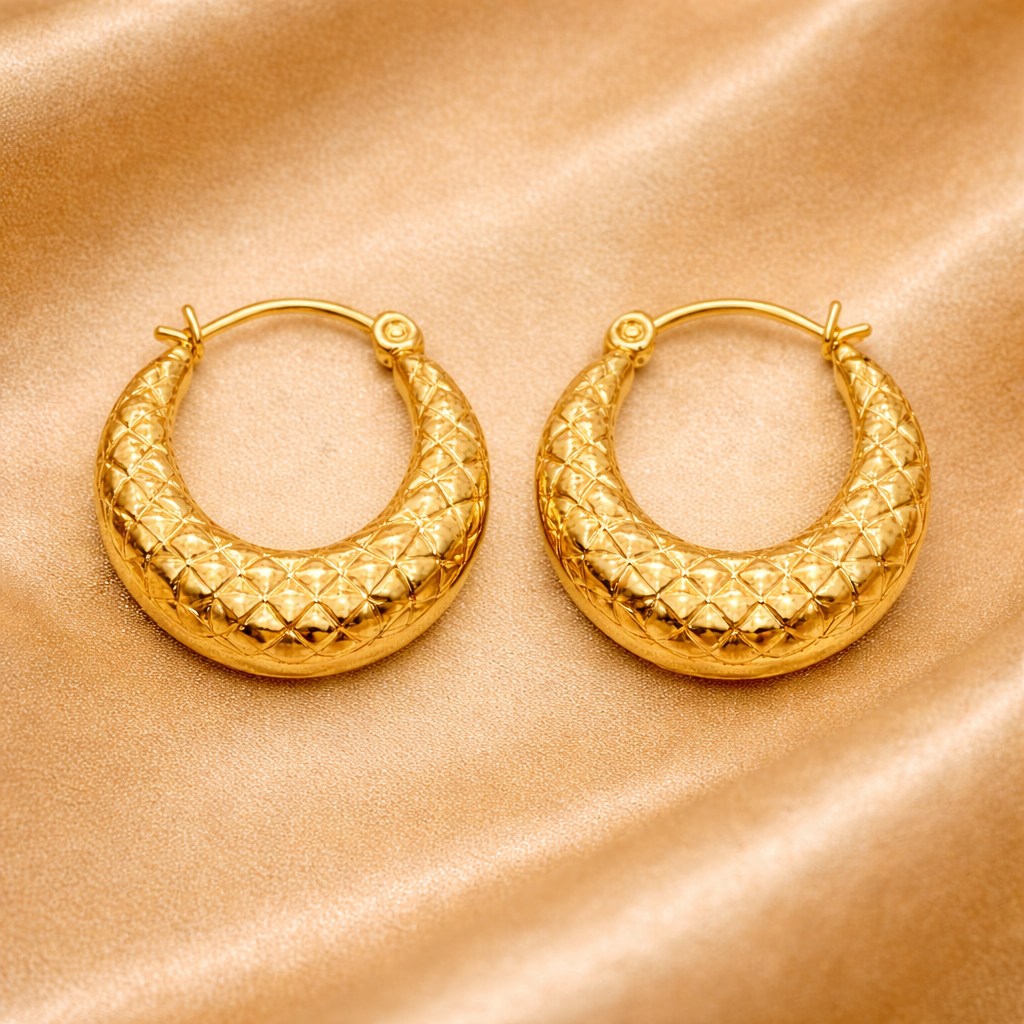 18k gold plated Hoops Anti Tarnish Earring