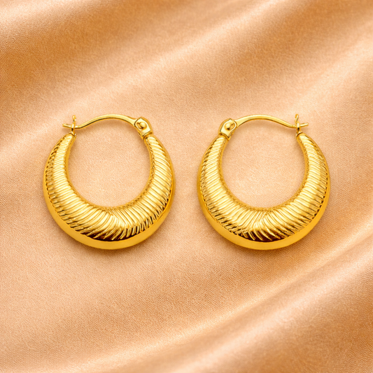 18k gold plated Gold Hoops earring