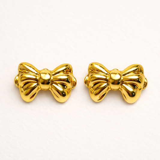 18k gold plated Anti Tarnish Chunky Bow Earring