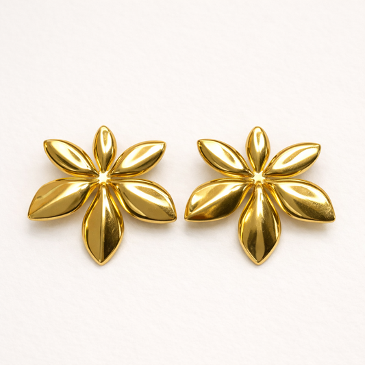 18k gold plated Anti Tarnish Ethereal Floral Earring