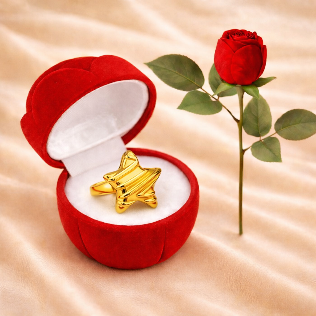 18K Gold Plated Luminia Star Ring for Women