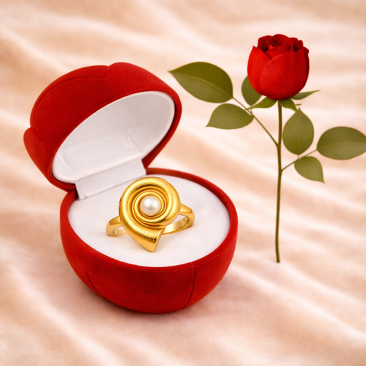 18k Gold Plated Seashell Anti Tarnish Ring