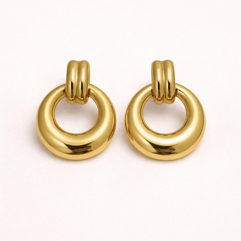 18k Gold Plated Regal Orbit Earrings