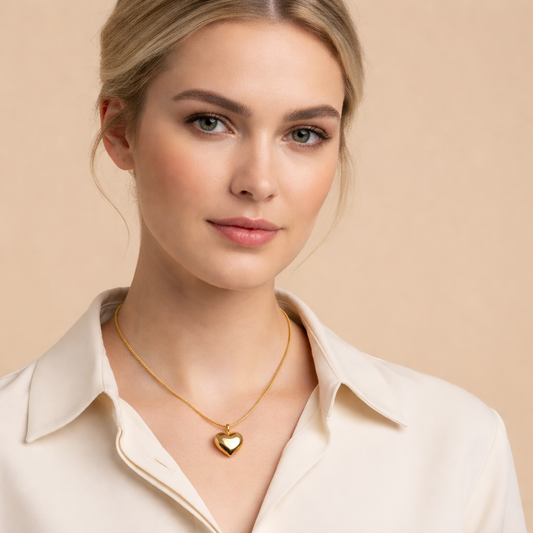 Anti Tarnish Heart Necklace