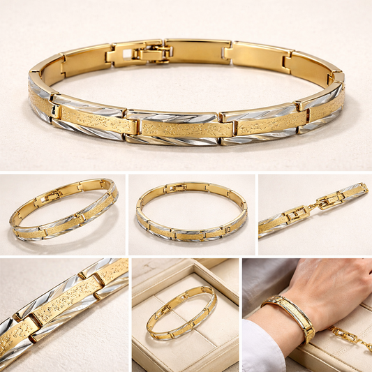 Men-18K Gold Plated Imperial Starcut Bracelet