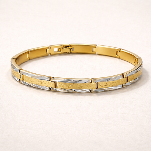 Men-18K Gold Plated Imperial Starcut Bracelet