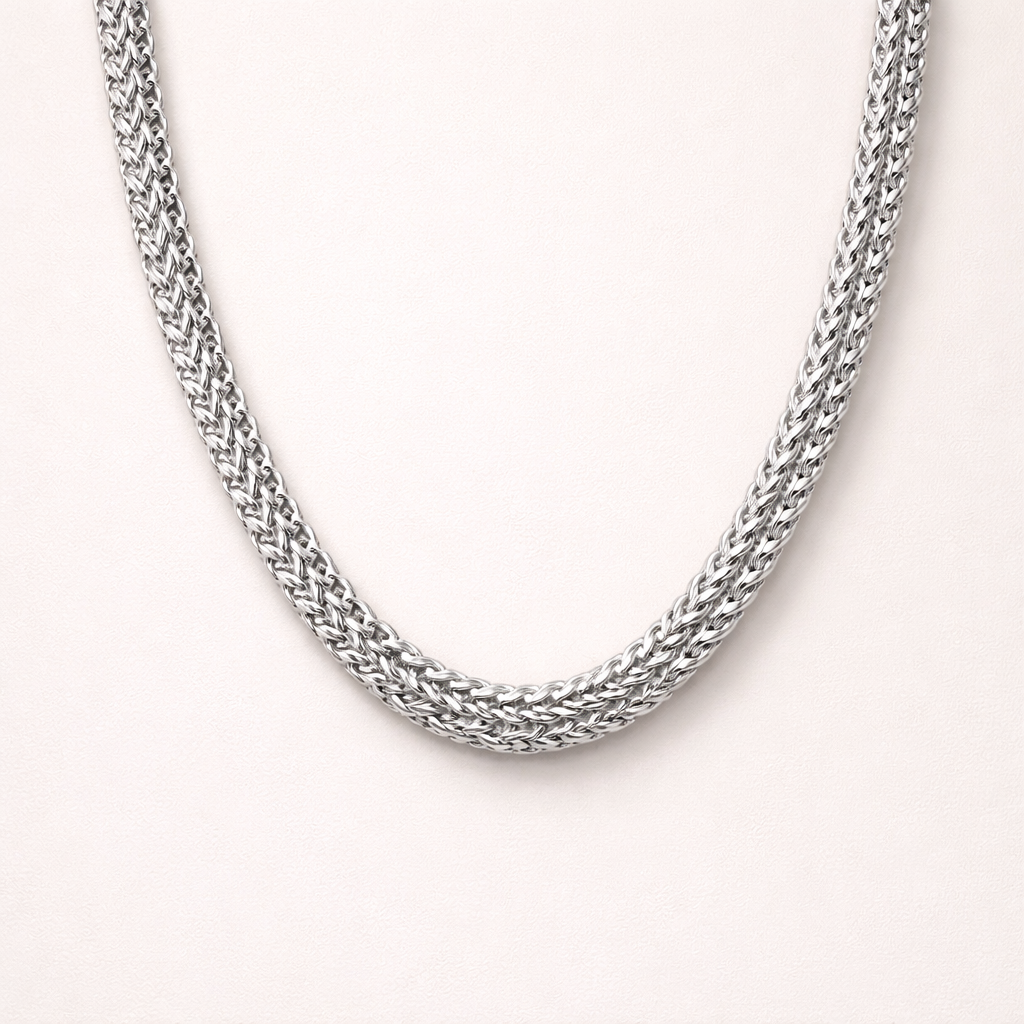 Men - Lunar Braid Necklace AntiTarnish Necklace