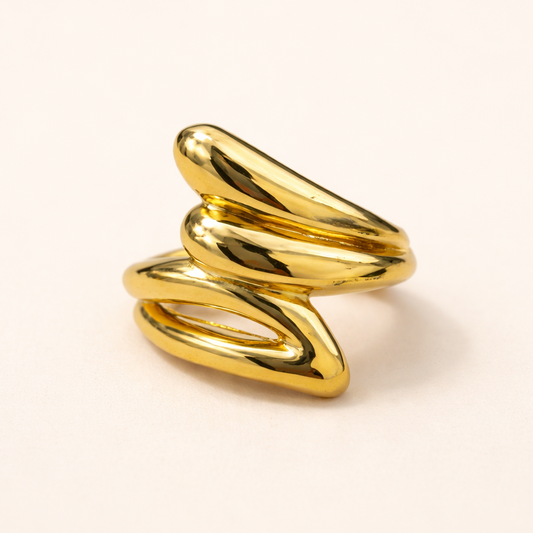 18k Gold Plated Ember Flow Ring