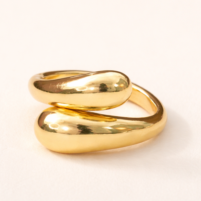 18k Gold Plated Ola Ring