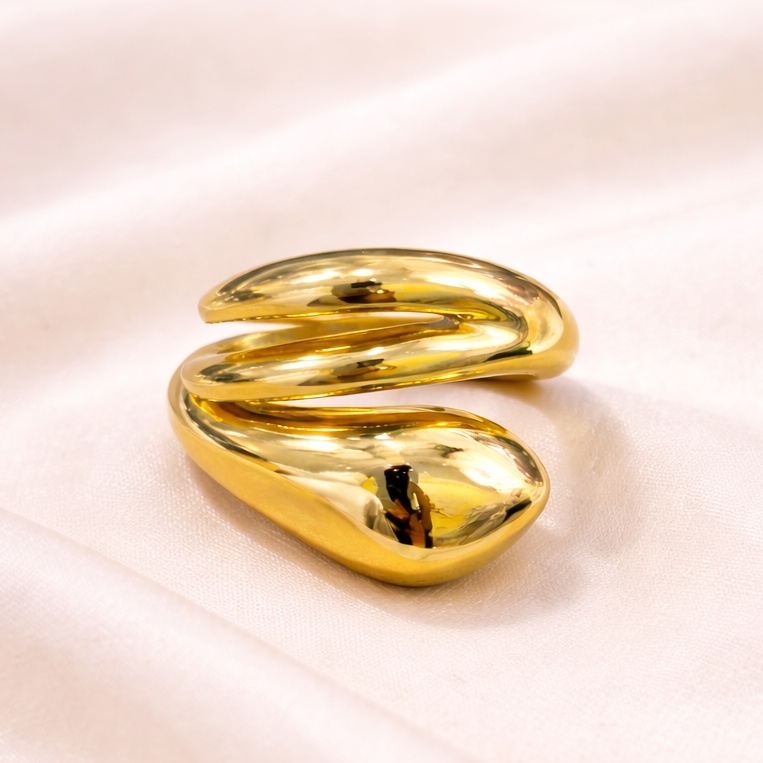 18k Gold Plated Luna Embrace Ring