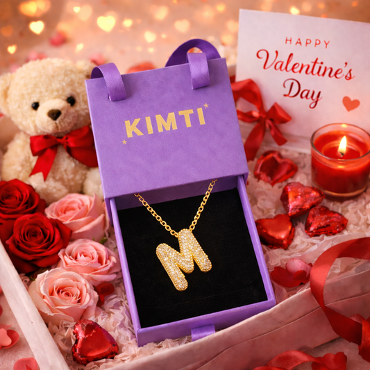 18k Gold Plated Bnf Bubble Letter Necklace