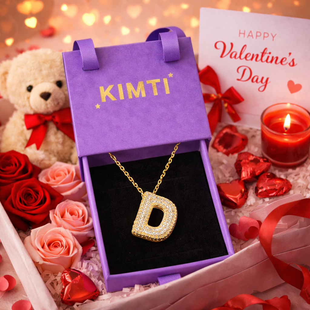 18k Gold Plated D Initial Necklace
