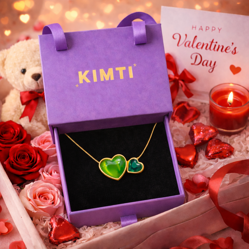 18k Gold Plated Double Heart Necklace