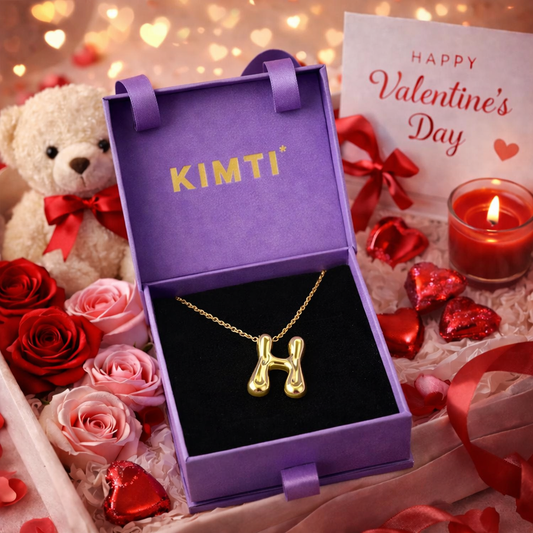 18k Gold Plated letter H gold pendant necklace