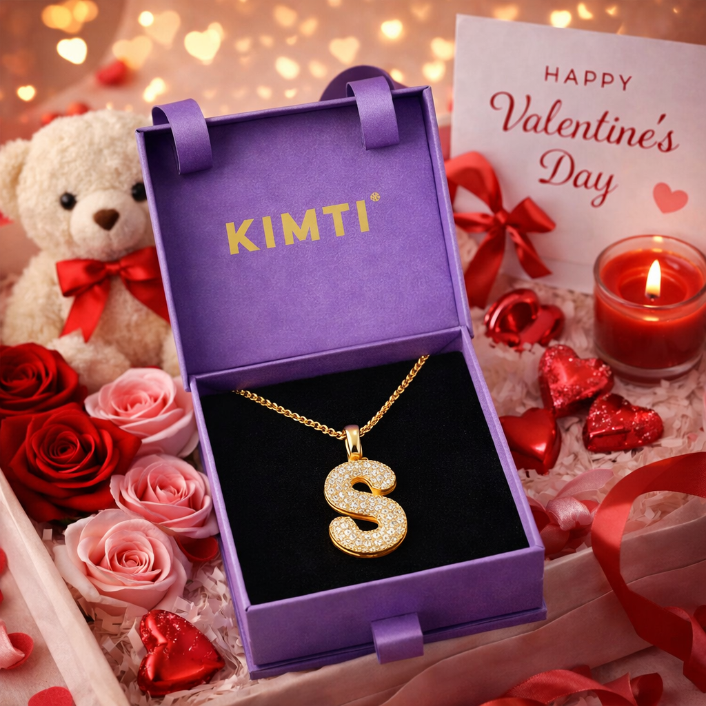 Sparkling 18K Gold Plated S Letter Necklace