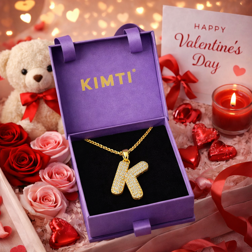 Minimal 18K Gold Plated K Letter Necklace