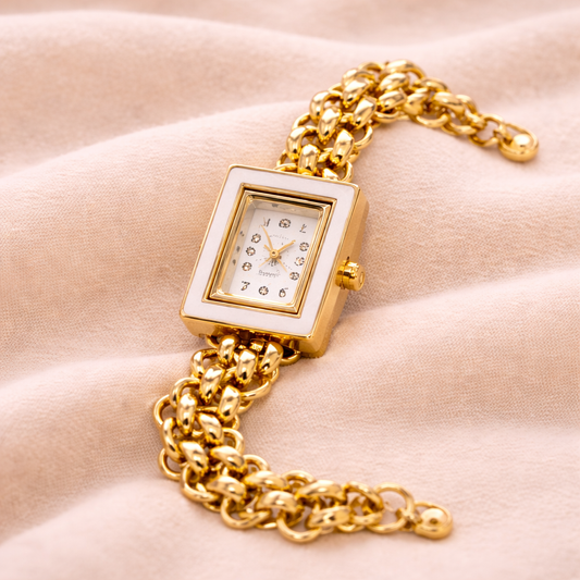 Gold Plated Anti-Tarnish DazzleSquare Bracelete