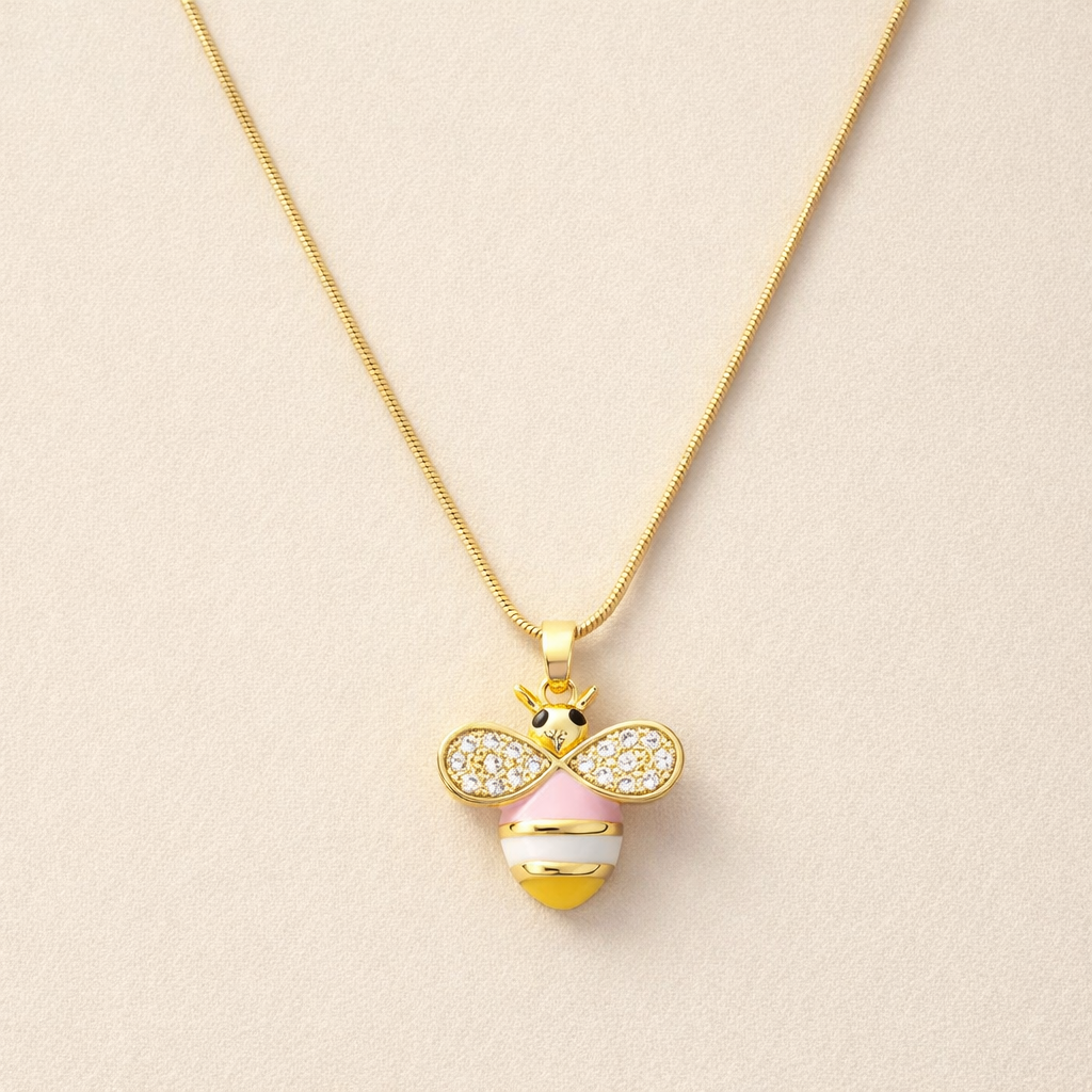 18k Gold Plated Bee Hawaii Style Luxury Beach Necklace